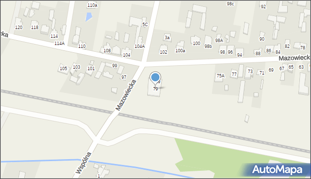 Chrośla, Mazowiecka, 79, mapa Chrośla