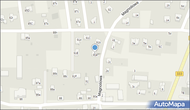 Chróstnik, Magnoliowa, 9, mapa Chróstnik