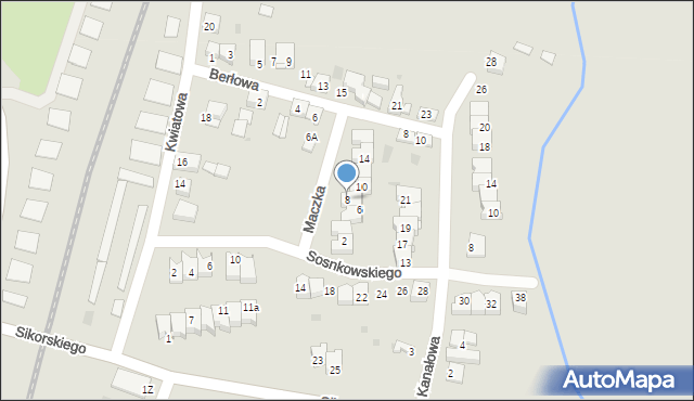 Chrzanów, Maczka Stanisława, gen., 8, mapa Chrzanów