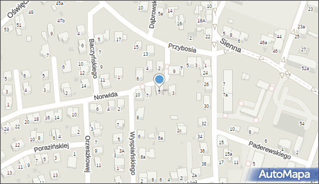 Chrzanów, Makuszyńskiego Kornela, 5, mapa Chrzanów