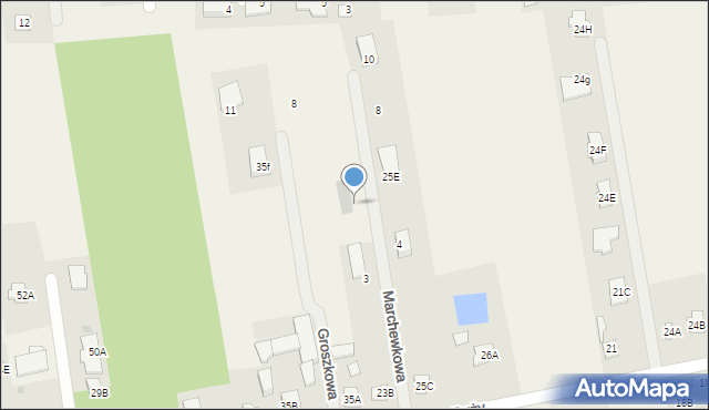 Chrzanów Duży, Marchewkowa, 5, mapa Chrzanów Duży