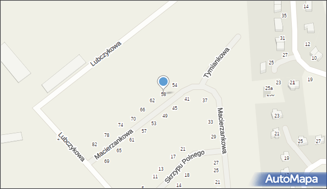 Chrząstawa Wielka, Macierzankowa, 58, mapa Chrząstawa Wielka