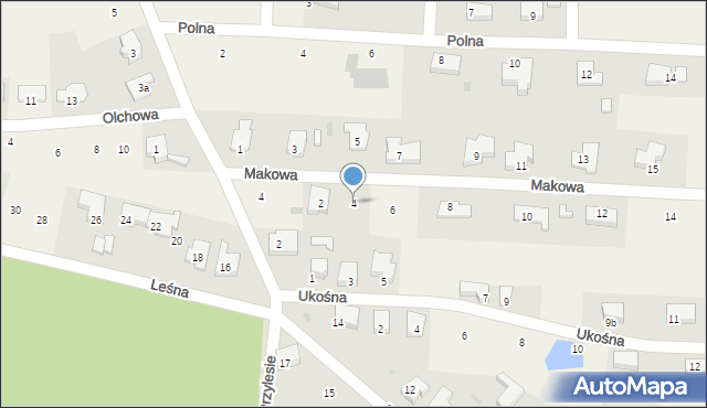 Chwalęcice, Makowa, 4, mapa Chwalęcice