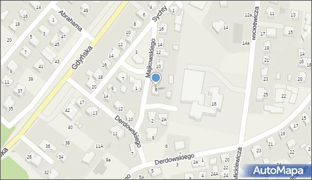 Chwaszczyno, Majkowskiego Aleksandra, dr., 6, mapa Chwaszczyno