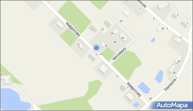 Chwaszczyno, Małgorzaty, 9, mapa Chwaszczyno