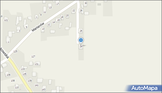 Cianowice, Marianów, 24, mapa Cianowice