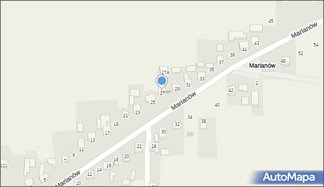 Cianowice, Marianów, 27, mapa Cianowice