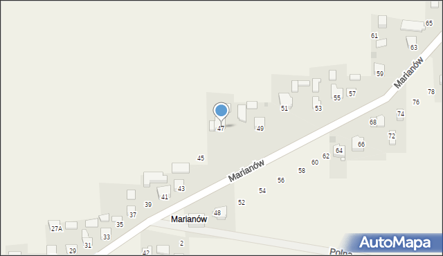 Cianowice, Marianów, 47, mapa Cianowice