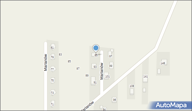 Cianowice, Marianów, 95, mapa Cianowice