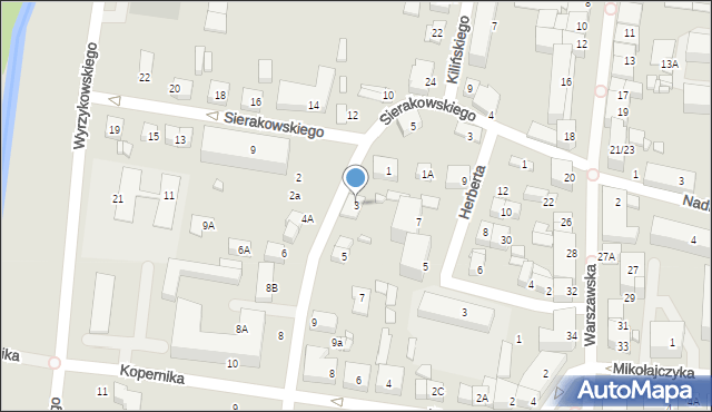 Ciechanów, Małgorzacka, 3, mapa Ciechanów