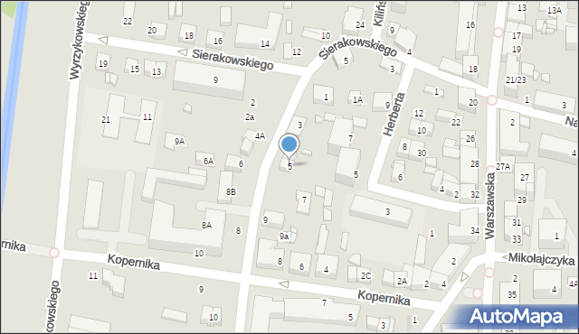 Ciechanów, Małgorzacka, 5, mapa Ciechanów