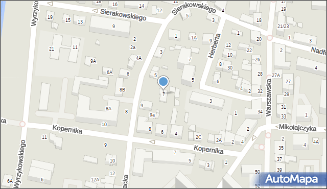 Ciechanów, Małgorzacka, 7, mapa Ciechanów