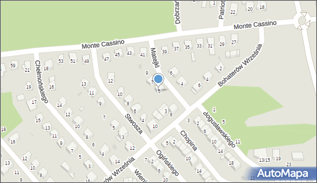 Ciechanów, Matejki Jana, 5, mapa Ciechanów