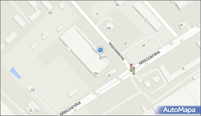 Ciechanów, Mazowiecka, 12, mapa Ciechanów