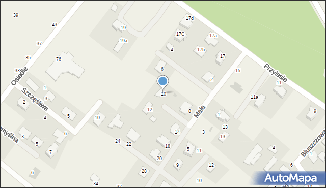 Ciele, Mała, 10, mapa Ciele