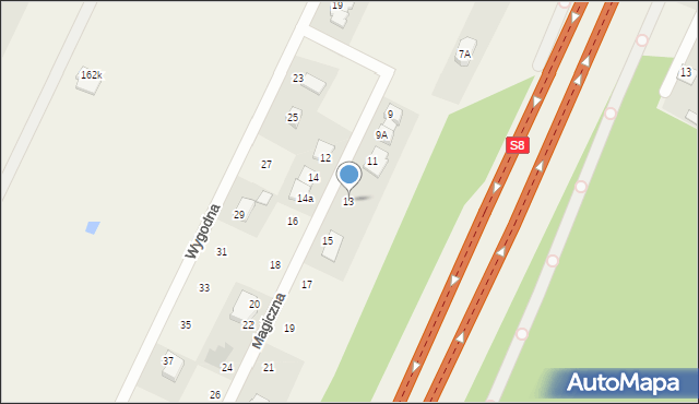 Ciemne, Magiczna, 13, mapa Ciemne