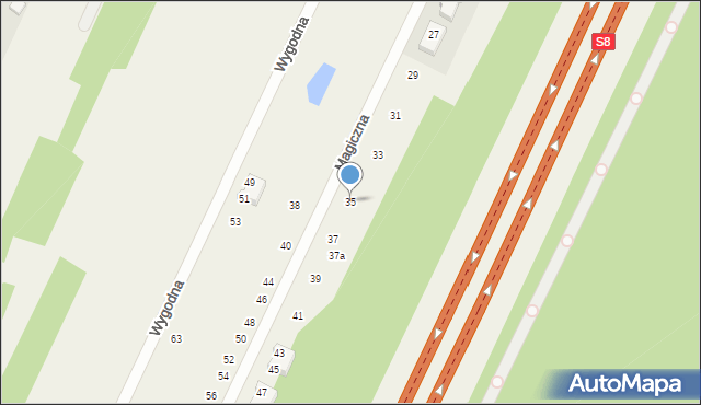 Ciemne, Magiczna, 35, mapa Ciemne