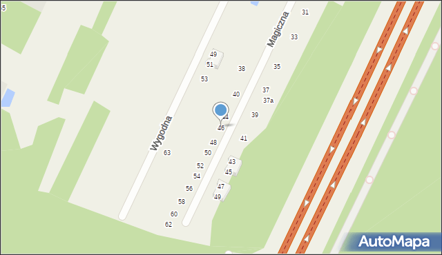 Ciemne, Magiczna, 46, mapa Ciemne