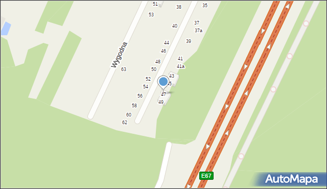 Ciemne, Magiczna, 47, mapa Ciemne