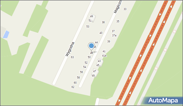 Ciemne, Magiczna, 48, mapa Ciemne