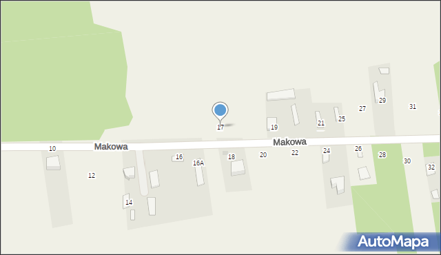 Ciepłe A, Makowa, 17, mapa Ciepłe A