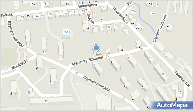 Cieszyn, Macierzy Szkolnej, 8, mapa Cieszyna