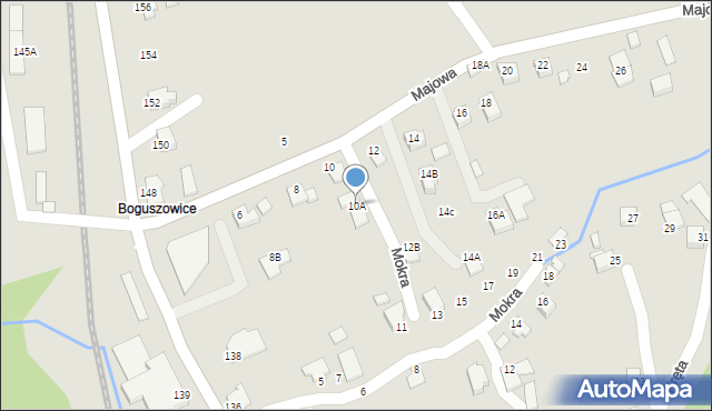 Cieszyn, Majowa, 10A, mapa Cieszyna