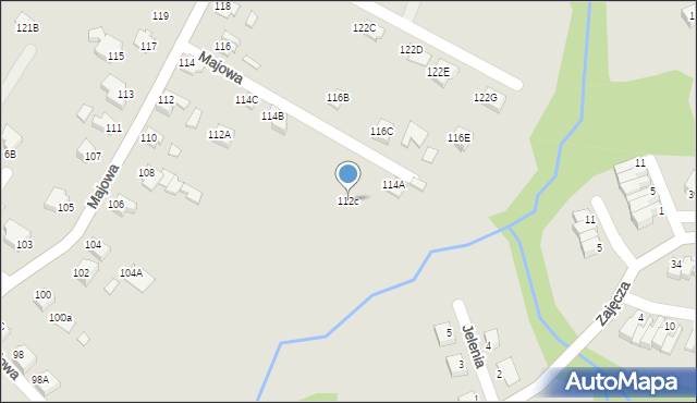 Cieszyn, Majowa, 112c, mapa Cieszyna