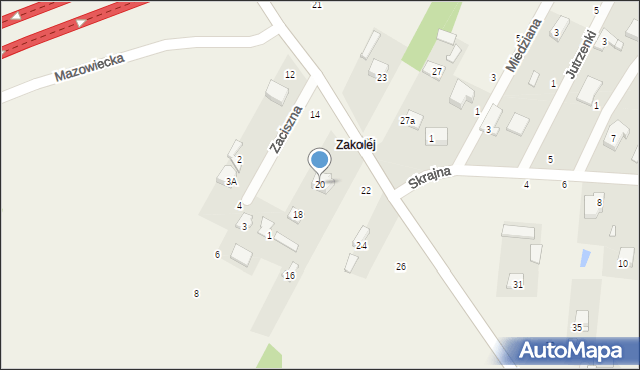 Cisie, Mazowiecka, 20, mapa Cisie