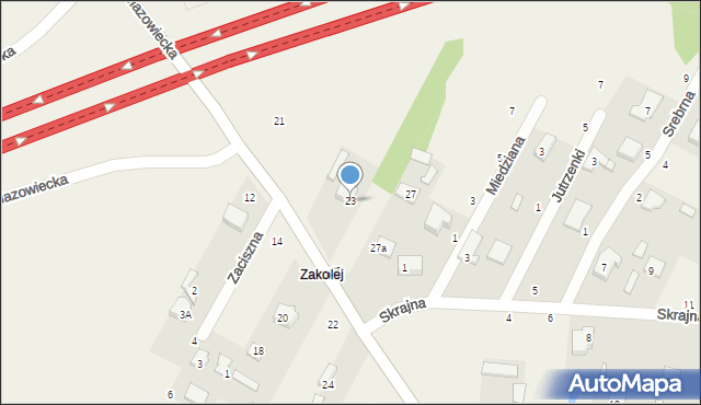 Cisie, Mazowiecka, 23, mapa Cisie