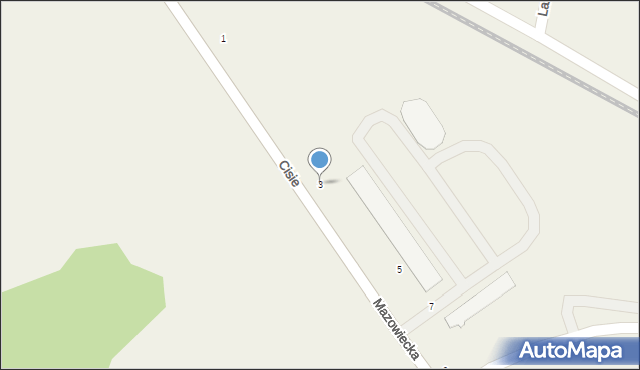 Cisie, Mazowiecka, 3, mapa Cisie