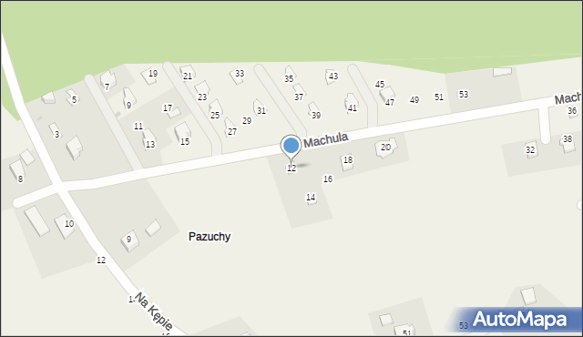 Cisownica, Machula, 12, mapa Cisownica