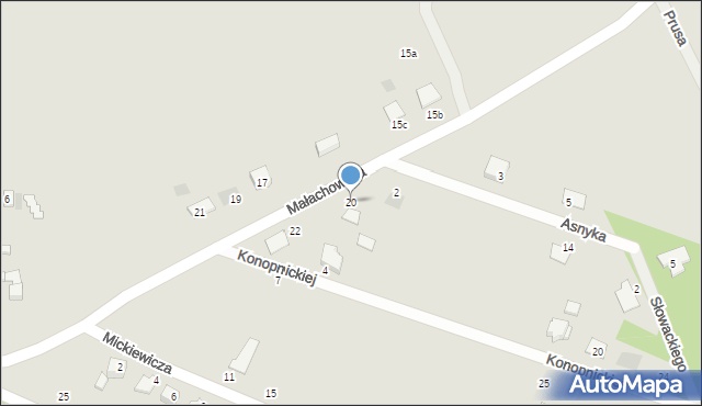 Ćmielów, Małachowska, 20, mapa Ćmielów