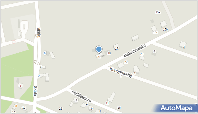 Ćmielów, Małachowska, 21, mapa Ćmielów