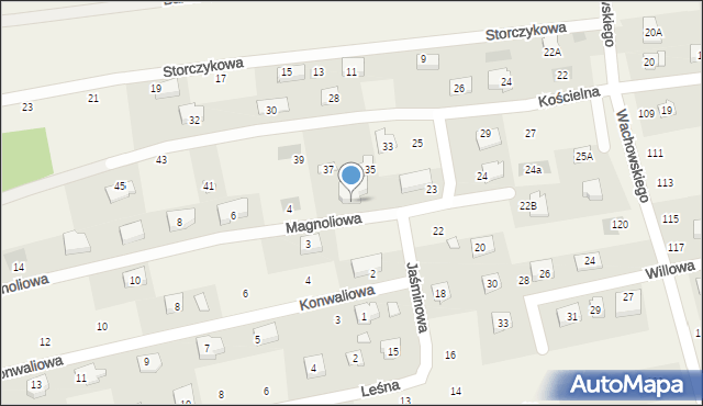 Ćmiłów, Magnoliowa, 2, mapa Ćmiłów