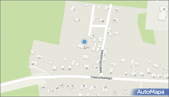 Cybinka, Małoodrzańska, 3A, mapa Cybinka