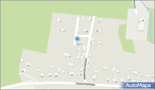 Cybinka, Małoodrzańska, 7a, mapa Cybinka