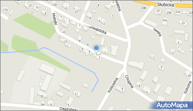 Cybinka, Matejki Jana, 3, mapa Cybinka
