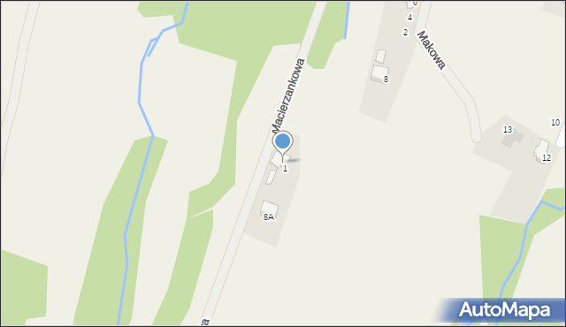 Czaniec, Macierzankowa, 8, mapa Czaniec