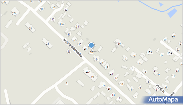 Czarna Białostocka, Marszałkowska, 26, mapa Czarna Białostocka