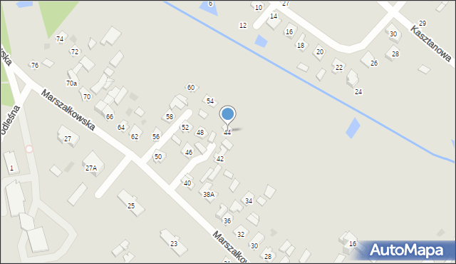 Czarna Białostocka, Marszałkowska, 44, mapa Czarna Białostocka