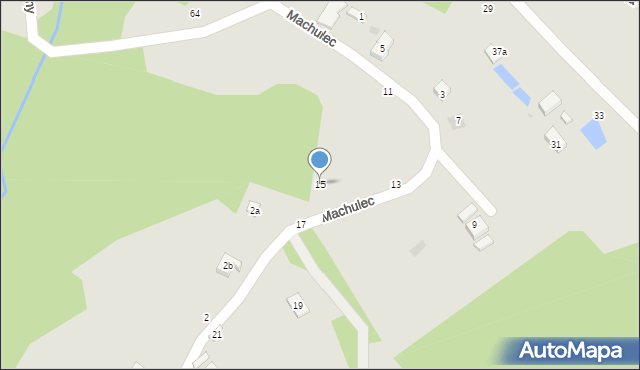 Czchów, Machulec, 15, mapa Czchów