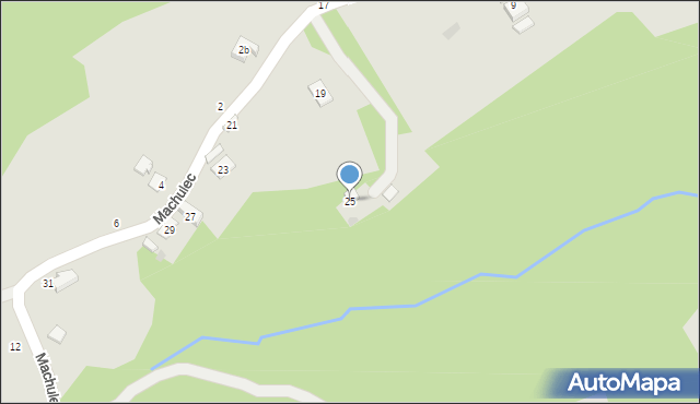 Czchów, Machulec, 25, mapa Czchów