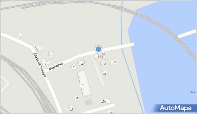 Czechowice-Dziedzice, Marianki, 8, mapa Czechowic-Dziedzic