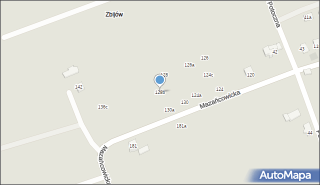 Czechowice-Dziedzice, Mazańcowicka, 128b, mapa Czechowic-Dziedzic