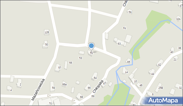 Czechowice-Dziedzice, Mazańcowicka, 51, mapa Czechowic-Dziedzic