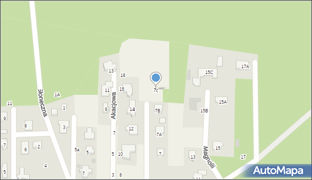 Czeczotki, Magnolii, 7c, mapa Czeczotki