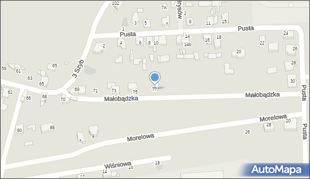 Czeladź, Małobądzka, 77, mapa Czeladź