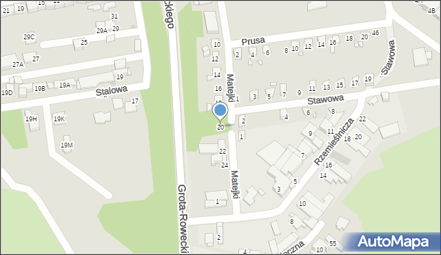 Czeladź, Matejki Jana, 20, mapa Czeladź