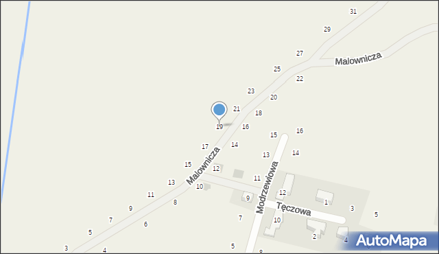 Czernichów, Malownicza, 19, mapa Czernichów